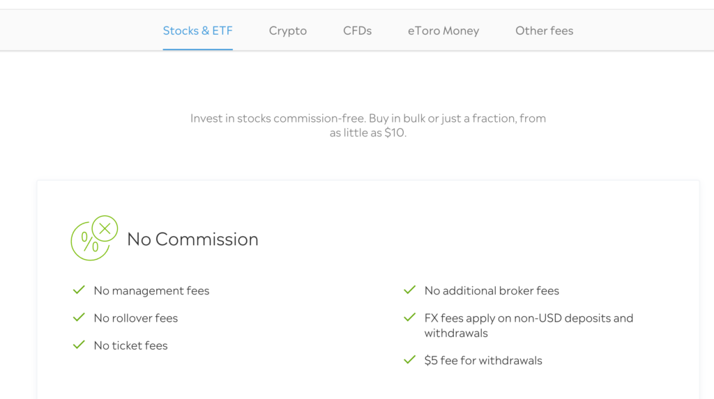 etoro broker fees